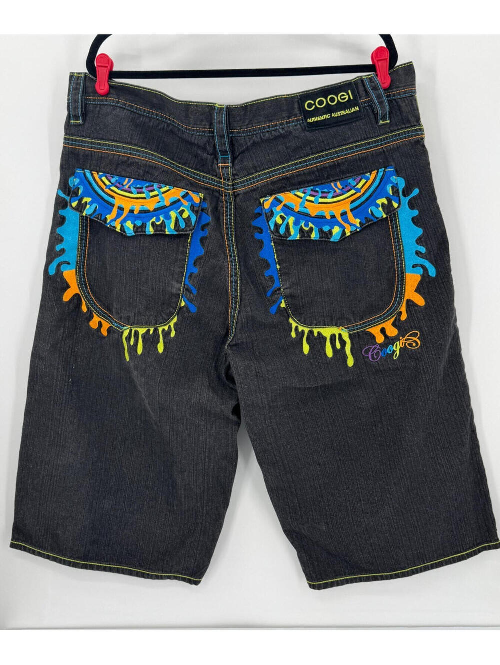 Vintage Coogi Jeans Mens 42 Black Baggy Wide Leg Hip Hop Skater Goth Grunge Y2K